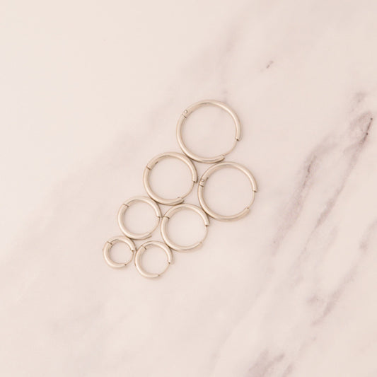 Everlasting Silver Hoops | Surgical Steel Hoop Earrings